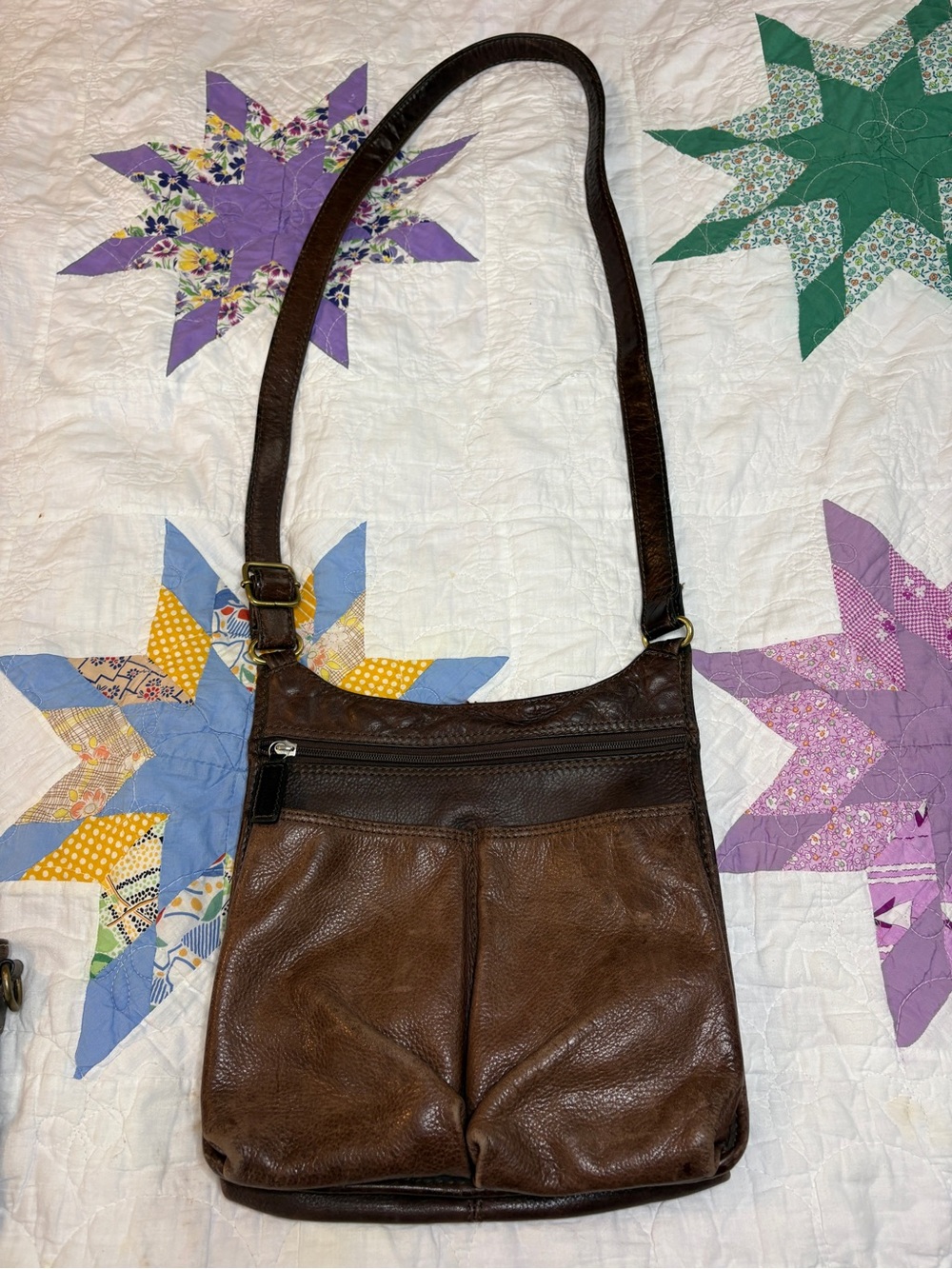 Fossil Brown Leather Crossbody Purse